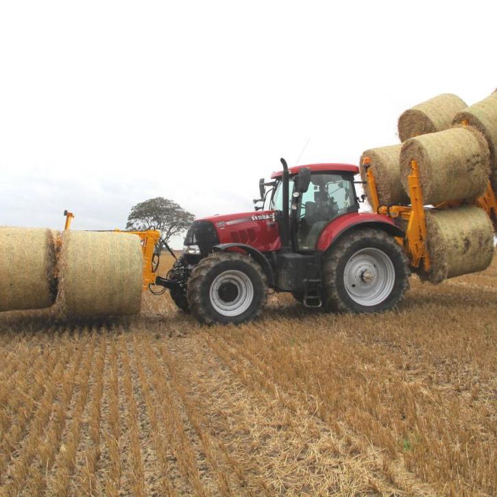 Octa-Quad Bale Handling System - front and rear sections for carrying 12 round bales or 6 Heston bales at a time.